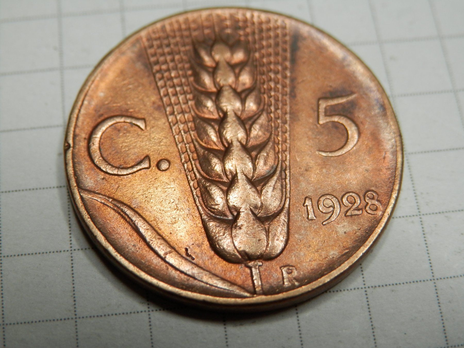 Tutti le monete: Italien 5 Centesimi, 1928 – Usato da Weiach venduto da weiach81