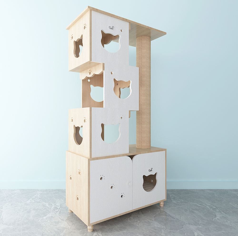 Tiragraffi: CatS Design "2 in 1 Kratzbaum & Klo" – Nuovo e nell'imballaggio originale da Mönchengladbach venduto da Zoopplier 2