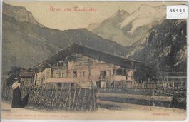 Gruss aus Kandersteg - Bauernhaus - animee - coloriert