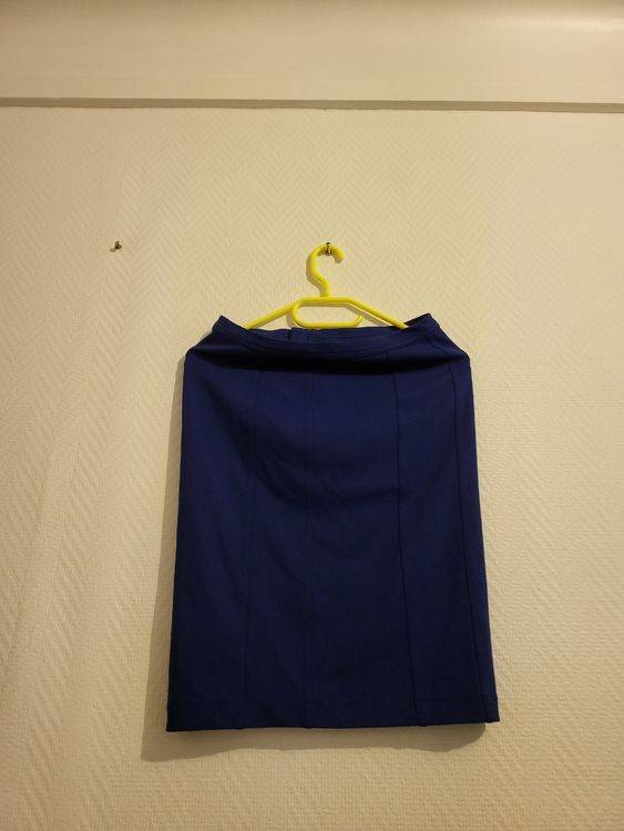 Jupe Crayon Bleue LOUIS FERAUD Taille 38 - Rayonne, Longueur Genou, Occasion Très Bon état
