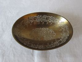 Schale oval, Messing, Vintage, aus den 70-er Jahren