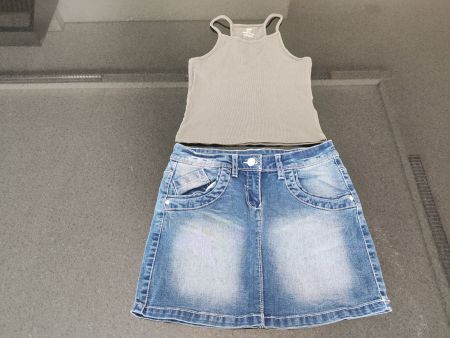 Mädchen Sommer Rock und Trägershirt 158