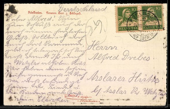 Cartoline postali: AK Adelboden, Ort mit Chalets am Hang – Usato da Berlin venduto da bartko-reher 1