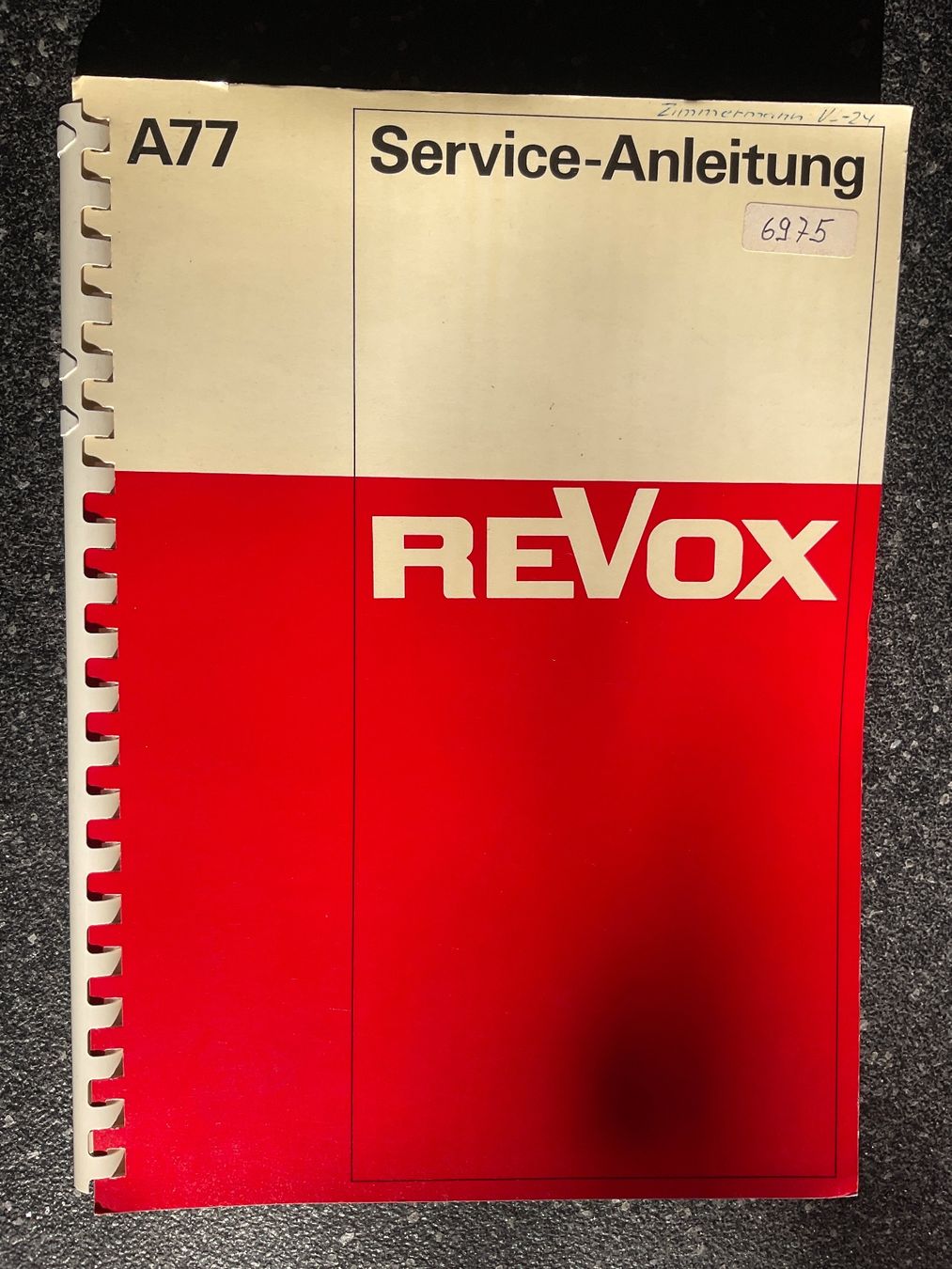 Revox Apparecchi a nastro: ReVox A 77 Serviceanleitung – Usato da Langenthal venduto da Kotade