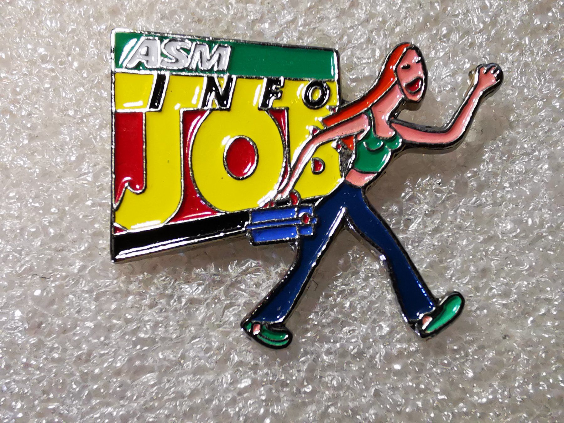 Placchette & Badge: Ansteckpin 36: ASM Info Job – Usato da Oppligen venduto da Pin-Fall-Shop
