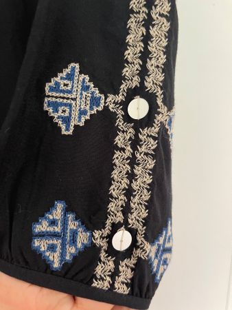 US Designer Marke Velvet besticktes Kleid Tunika Gr S