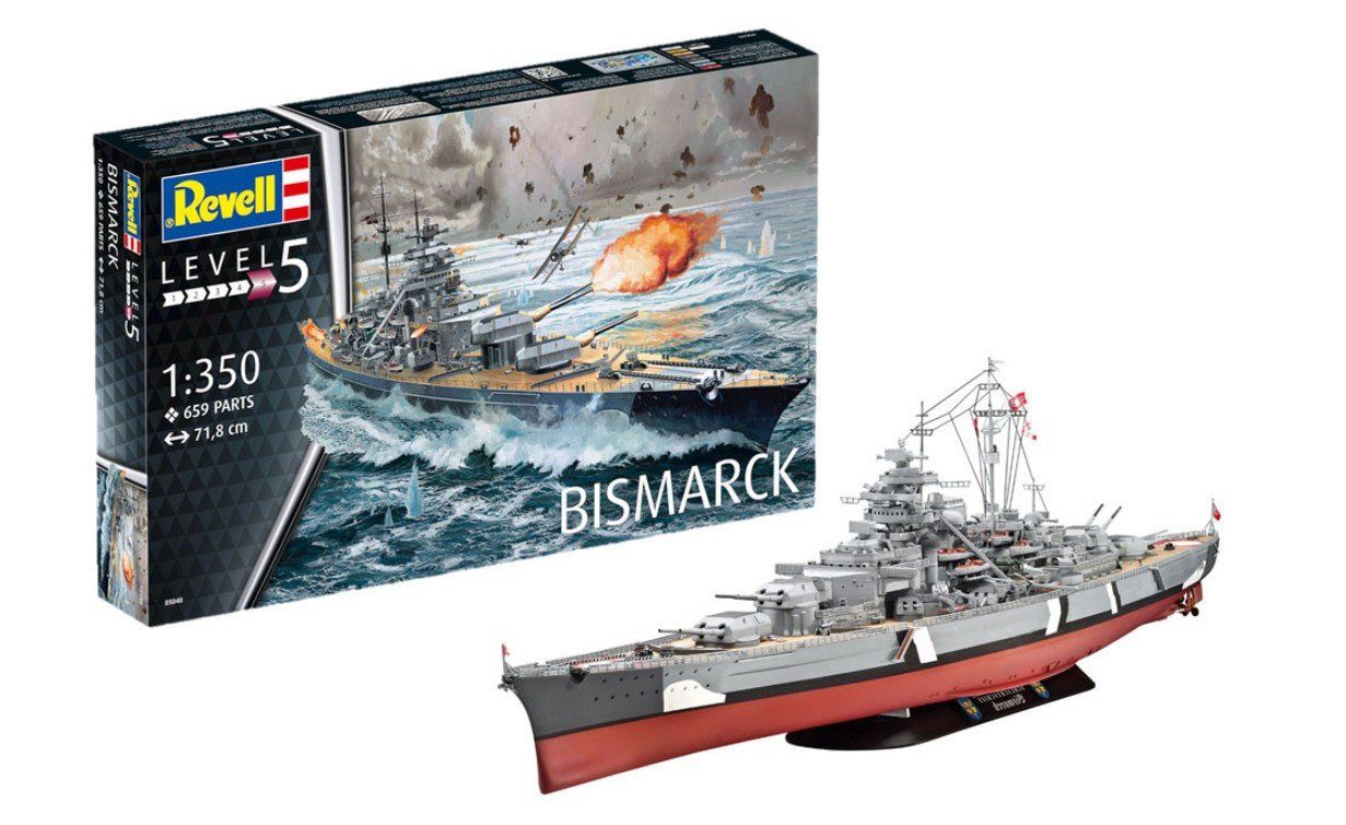 Revell Kit di modellismo & Modellini statici: Revell 05040 1:350 Bismarck – Nuovo e nell'imballaggio originale da Neukirch a.d. Thur venduto da MoBa-Shop
