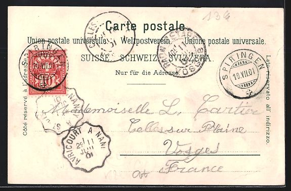 Cartoline postali: Litho Alpfahrt, Abtrieb von Rindern vers – Usato da Berlin venduto da bartko-reher 1