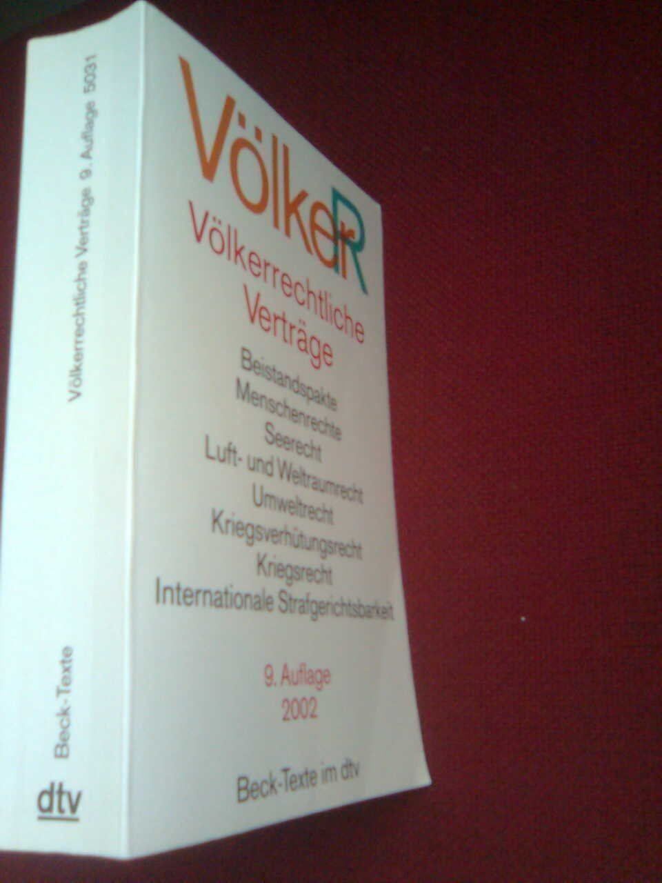 Livres: Völkerrechtliche Verträge – D'occasion à Basel par Alacant 1