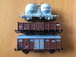 3x Lima SBB Güterwagen