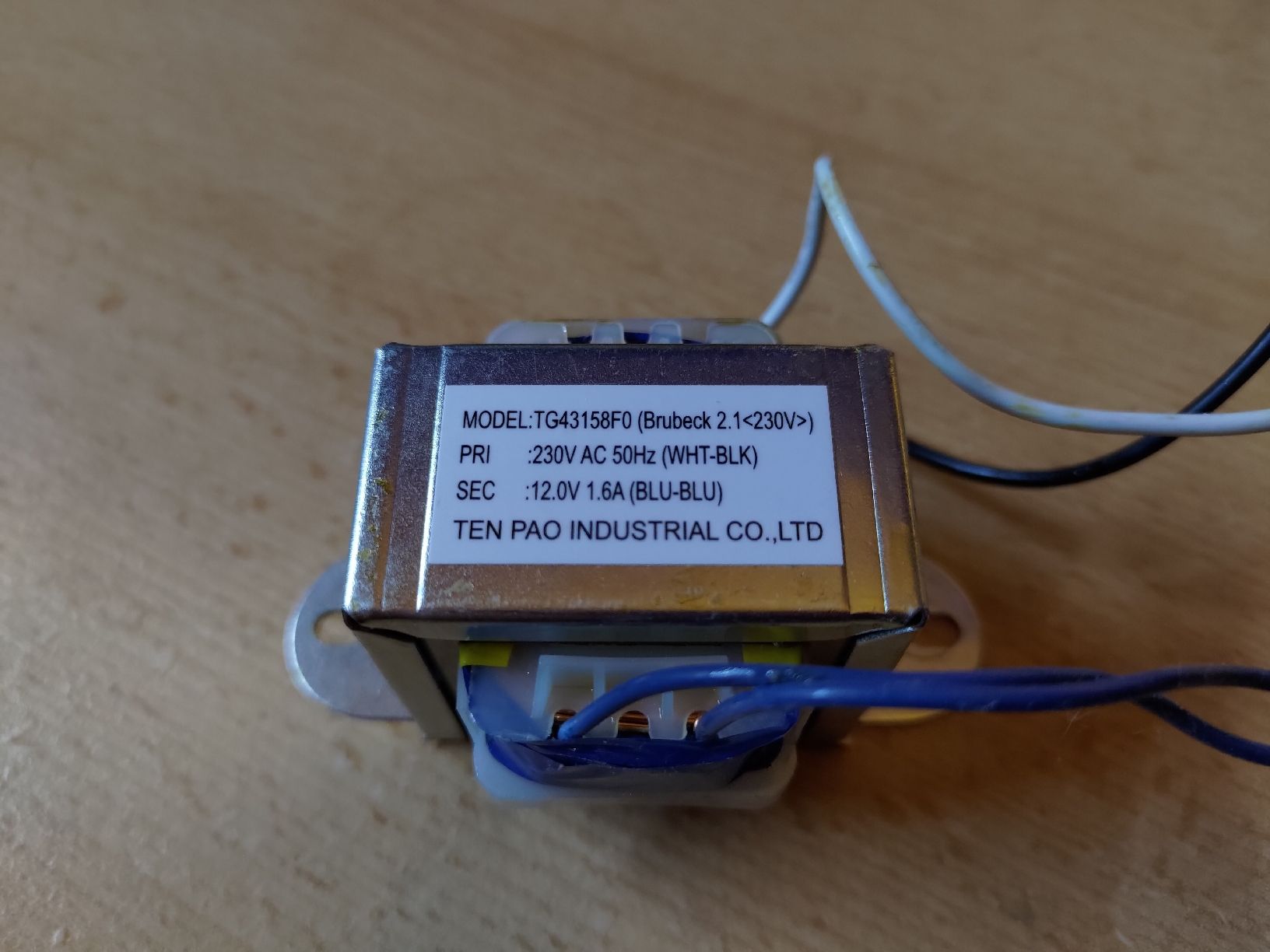 Componenti elettronici: Transformator 12V 1.6A – Usato da Mels venduto da erichstuder