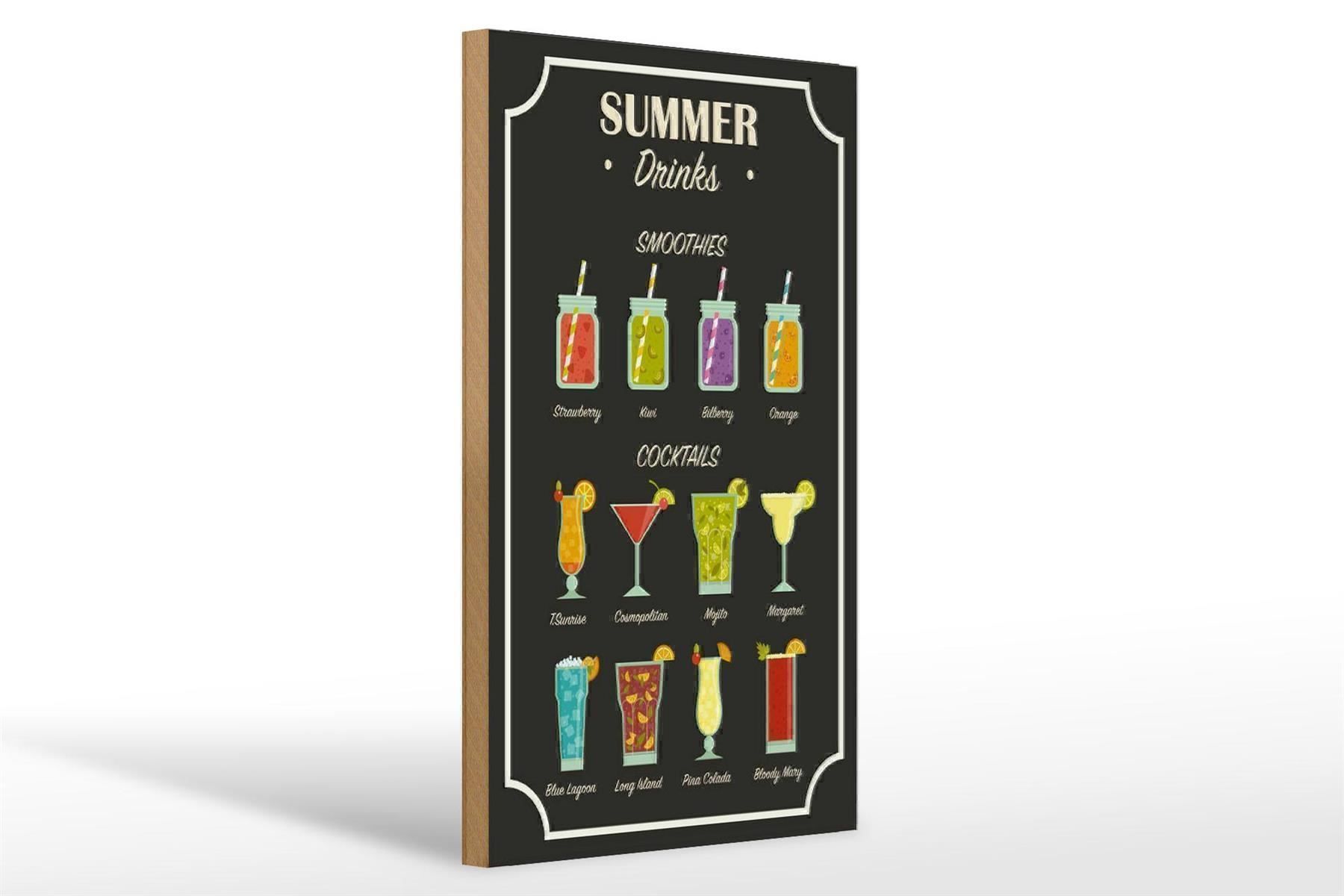 Schilder: Blechschild-SUMMERDRINKS COCKTAILS-SMOOT – Neu und originalverpackt aus Rupperswil von big-one-sale 1