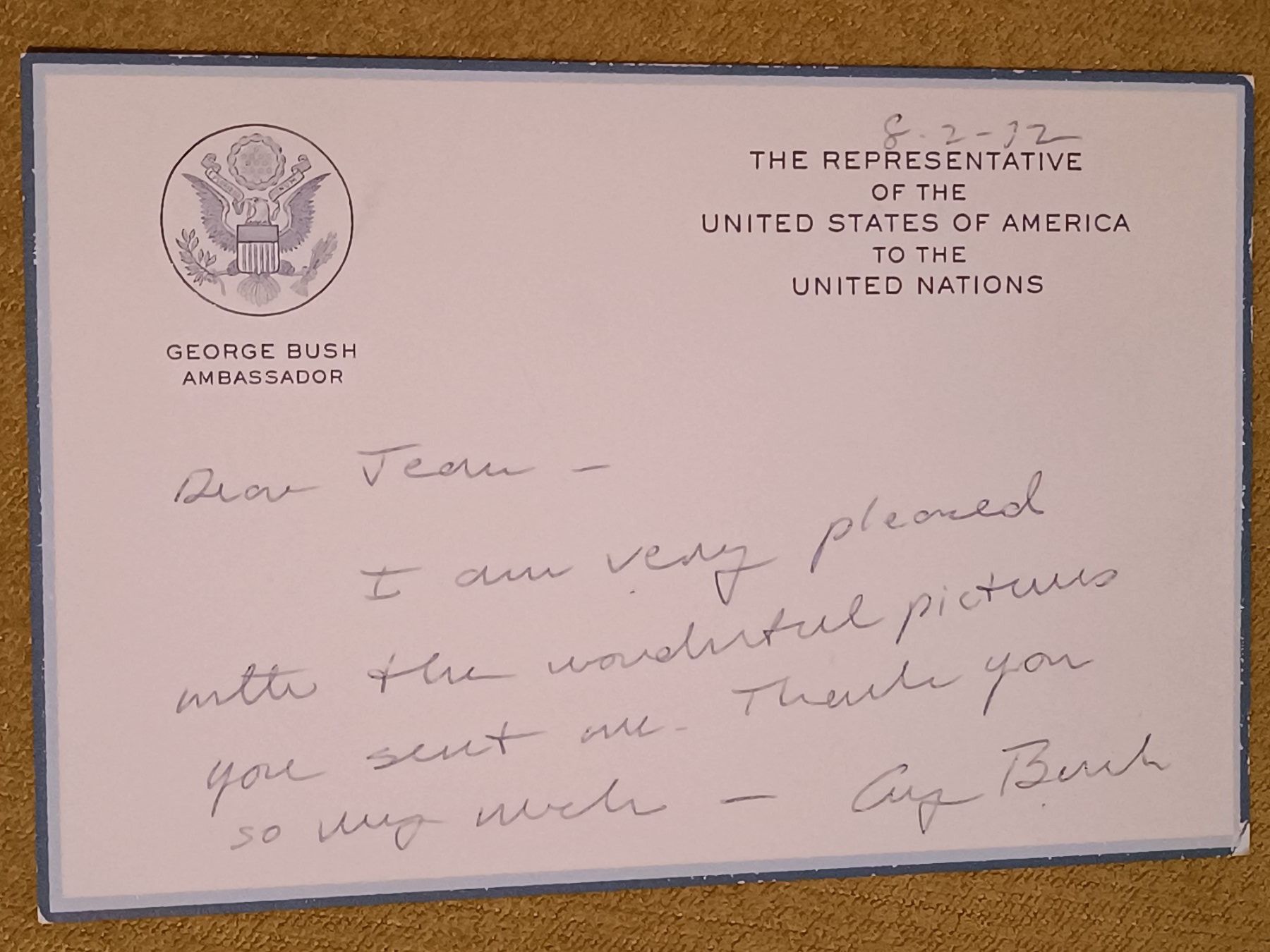 Autographes: George Bush - handsigniert – D'occasion à Menziken par Artographs