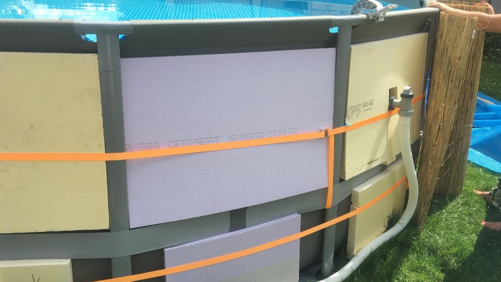 Intex Schwimmbad: 488cm Pool Komplett Set - mit Isolation, Pumpe, Solarheizung – Gebraucht aus Kyburg-Buchegg von Neotech320 4