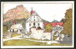 Engelberg, Kloster, Künstlerkarte