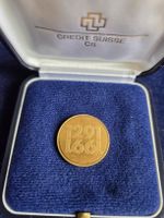 Goldmünze  250 Fr 1991 im Etui..