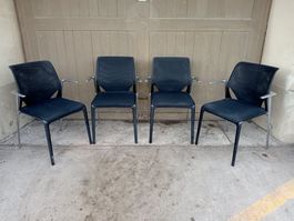 4x Vitra Stuhl M15 Design Meda Slim Chair Vintage Möbel