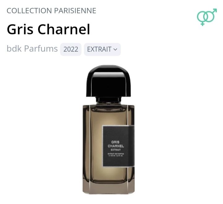 Profumi & Eau de Toilette: 2 ml GRIS CHARNEL EXTRAIT BDK ABFÜLLUNG – Nuovo (secondo la descrizione) da St. Gallen venduto da CaliSunshine 1