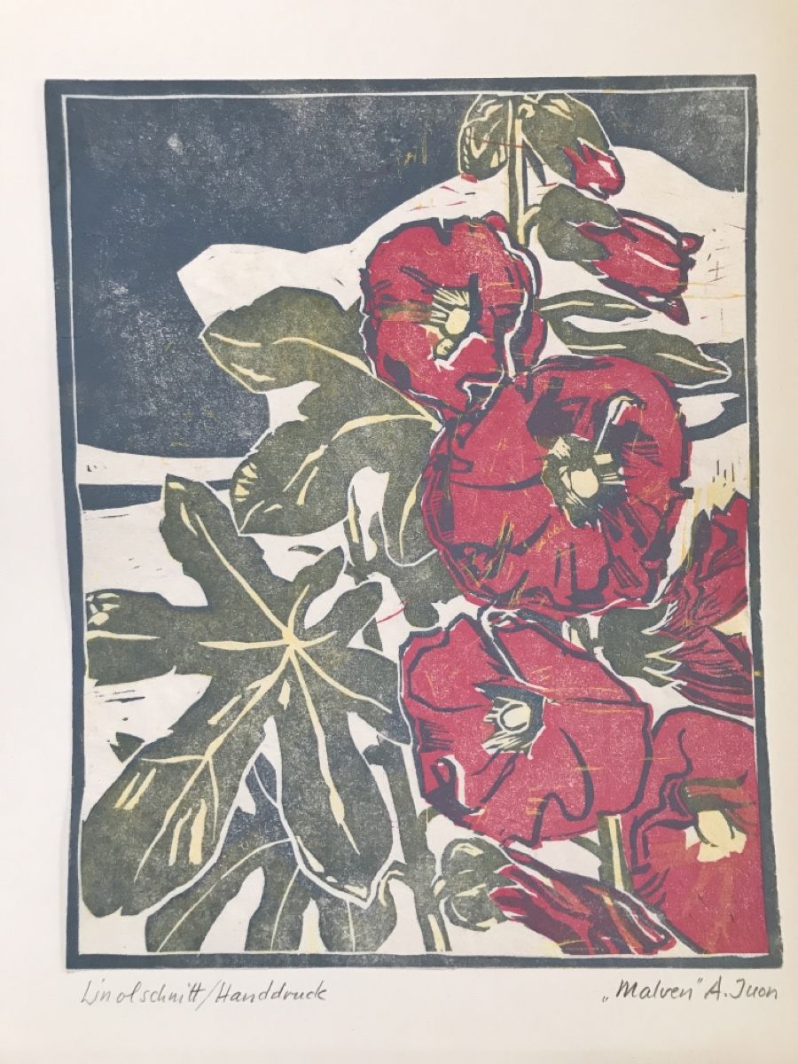 Gemälde: JUON ANDREAS 1895-1991 Linolschnitt – Gebraucht aus Wolfhalden von SecondAntique