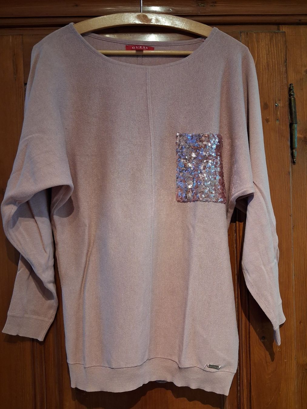 Guess Maglioni & Felpe: PULLOVER mit Pailletten- GUESS - Antikrosa - S – Usato da Luzern venduto da miocarobabbonetoscan 1