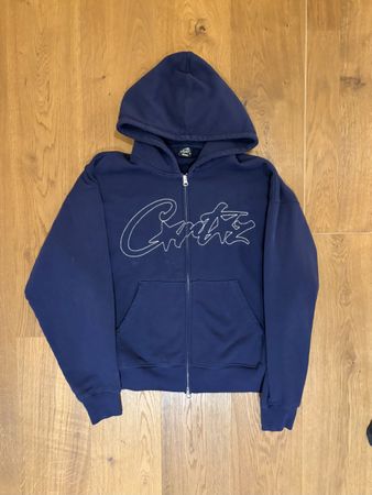 Corteiz Hoodie Reissverschluss dunkelblau Grösse M