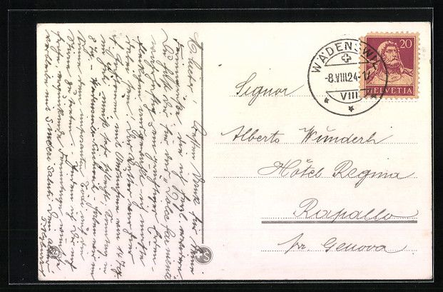 Cartoline postali: Richterswil, Schifflände und Kloster – Usato da Berlin venduto da bartko-reher 1