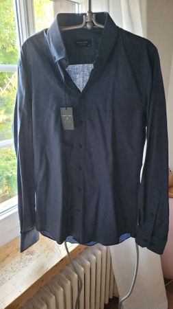Herren Hemd Profuomo blau langarm neu mit Etikett