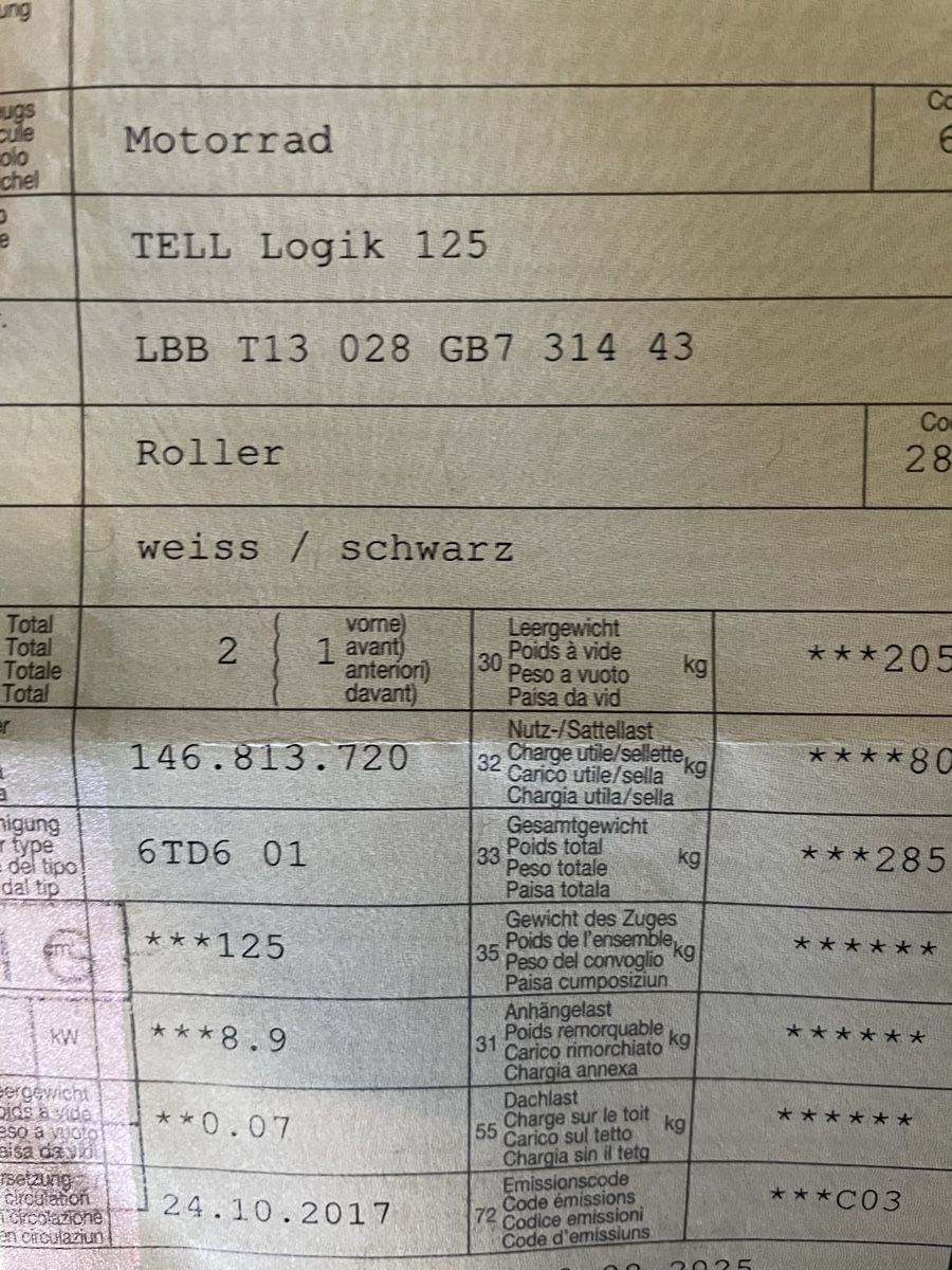 Tell Scooters: Roller 125 ccm Tell – Gebraucht aus Nesslau von PuchDriver07 1