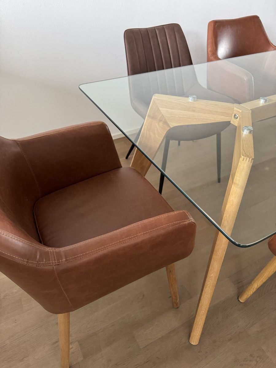Set di tavolo e panche: Glastisch + 6 Stühle – Usato da Buchs ZH venduto da manu0123 4