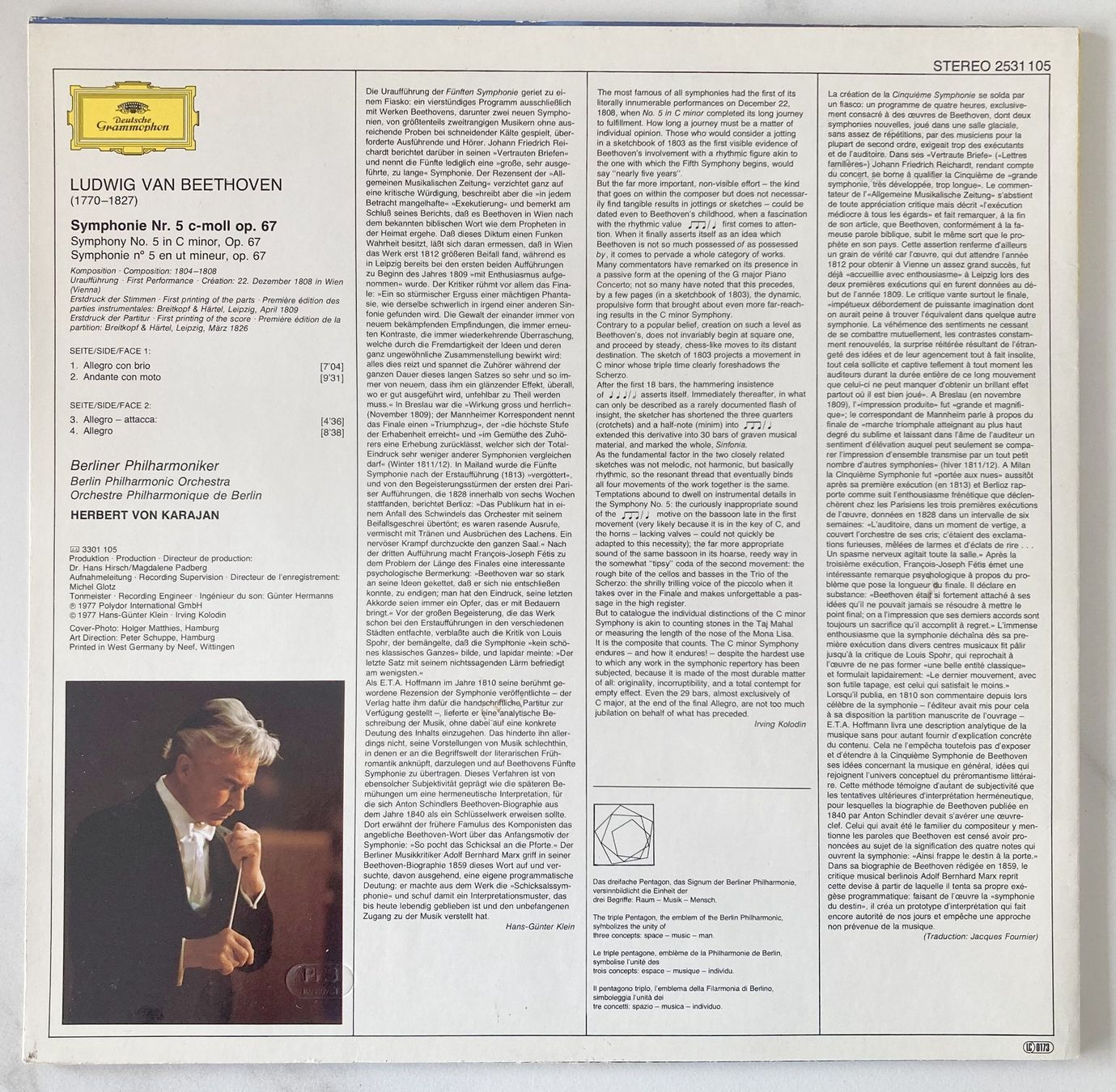 Dischi in vinile: BEETHOVEN - SYMPHONIE NR. 5 – Usato da Bottens venduto da hotter-than-hell 1