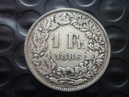 Alte 1 Fr.  1886  -  Ungereinigt