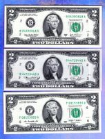 USA dollar 3 stück varie daten 1976-2003-09 UNC