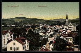 AK Wetzikon, Ober-Wetzikon mit Kirche und Rosinli