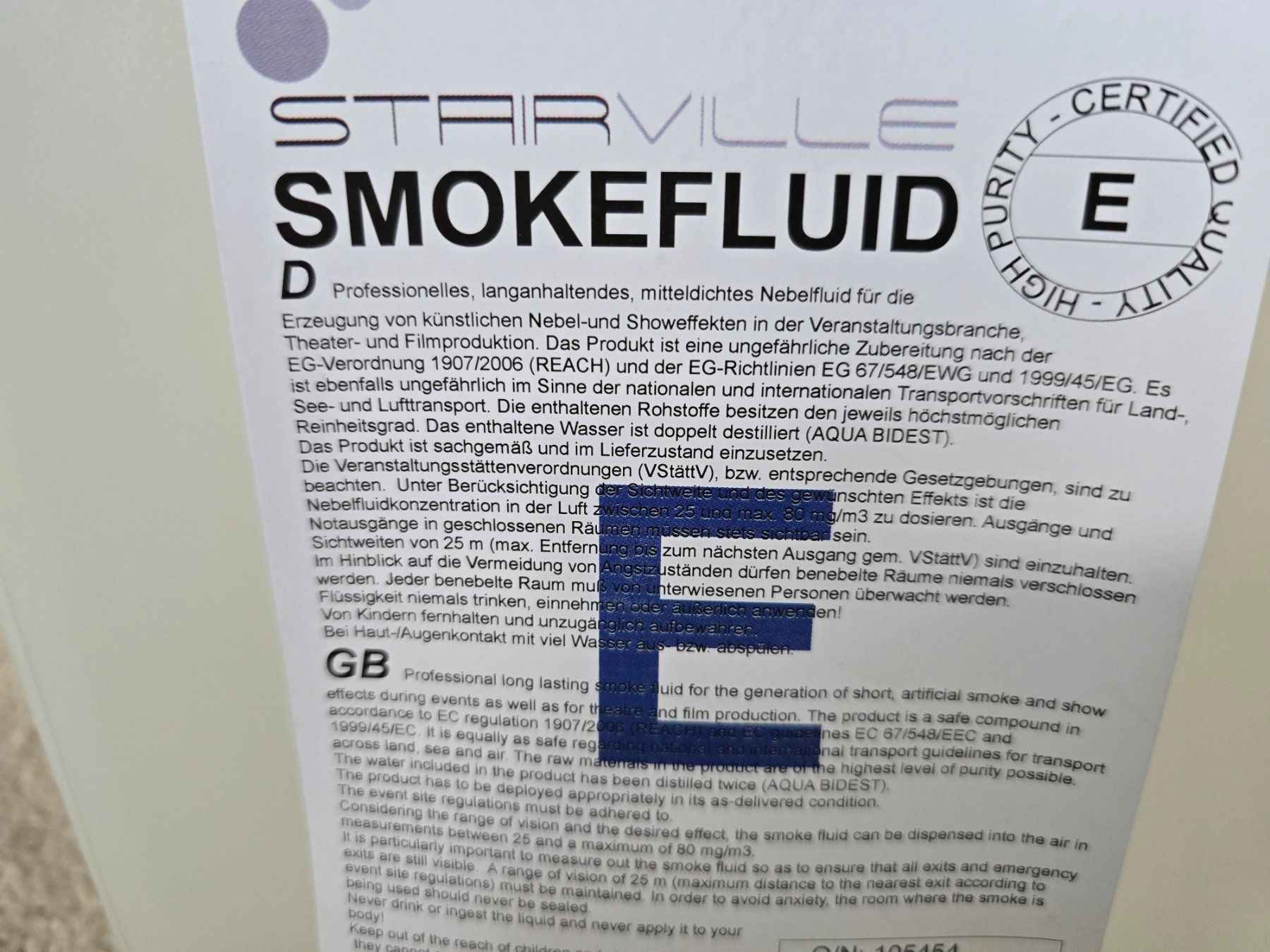 Accessori per altri veicoli: Stairville Smoke Fluid E, Nebelfluid – Usato da St. Gallen venduto da chrisoletto 1