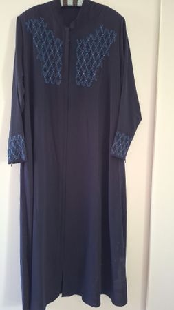 Kleid nachtblau Grösse 9 mit Perlenstickerei guter Zustand