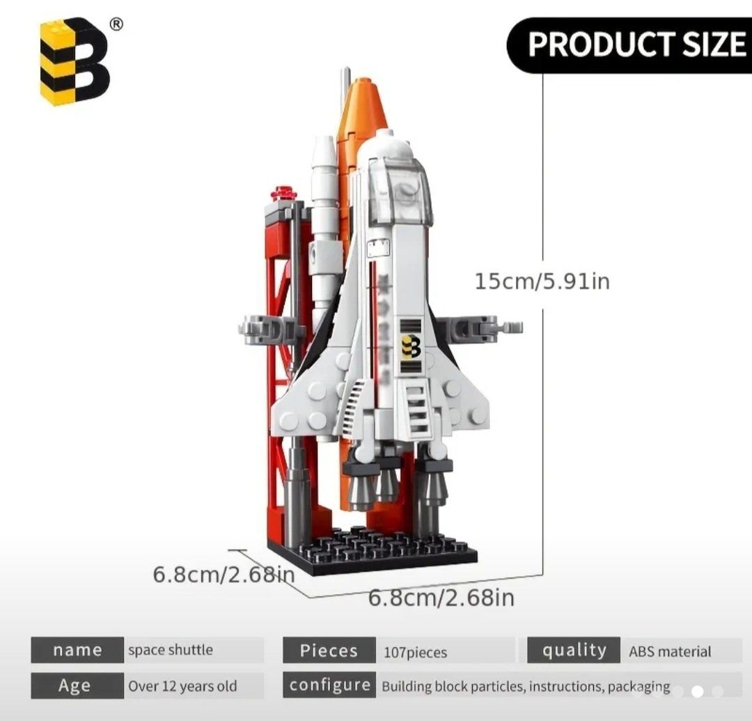 Kit di costruzioni: Blocs de construction navette spatiale - 107 pce – Nuovo (secondo la descrizione) da St-Imier venduto da supernova21 1