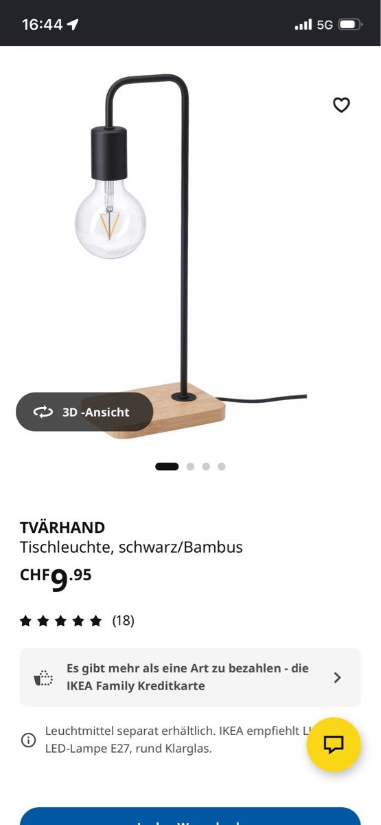 Ikea Lampade: Ikea Nachttischlampe – Usato da Zürich venduto da verabiedermann 1