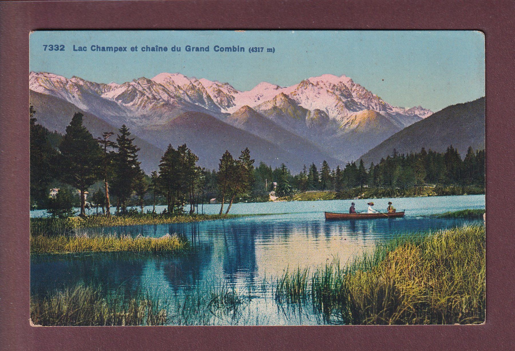 Cartoline postali: LAC CHAMPEX - Grand Combin – Usato da Pully venduto da nicecards