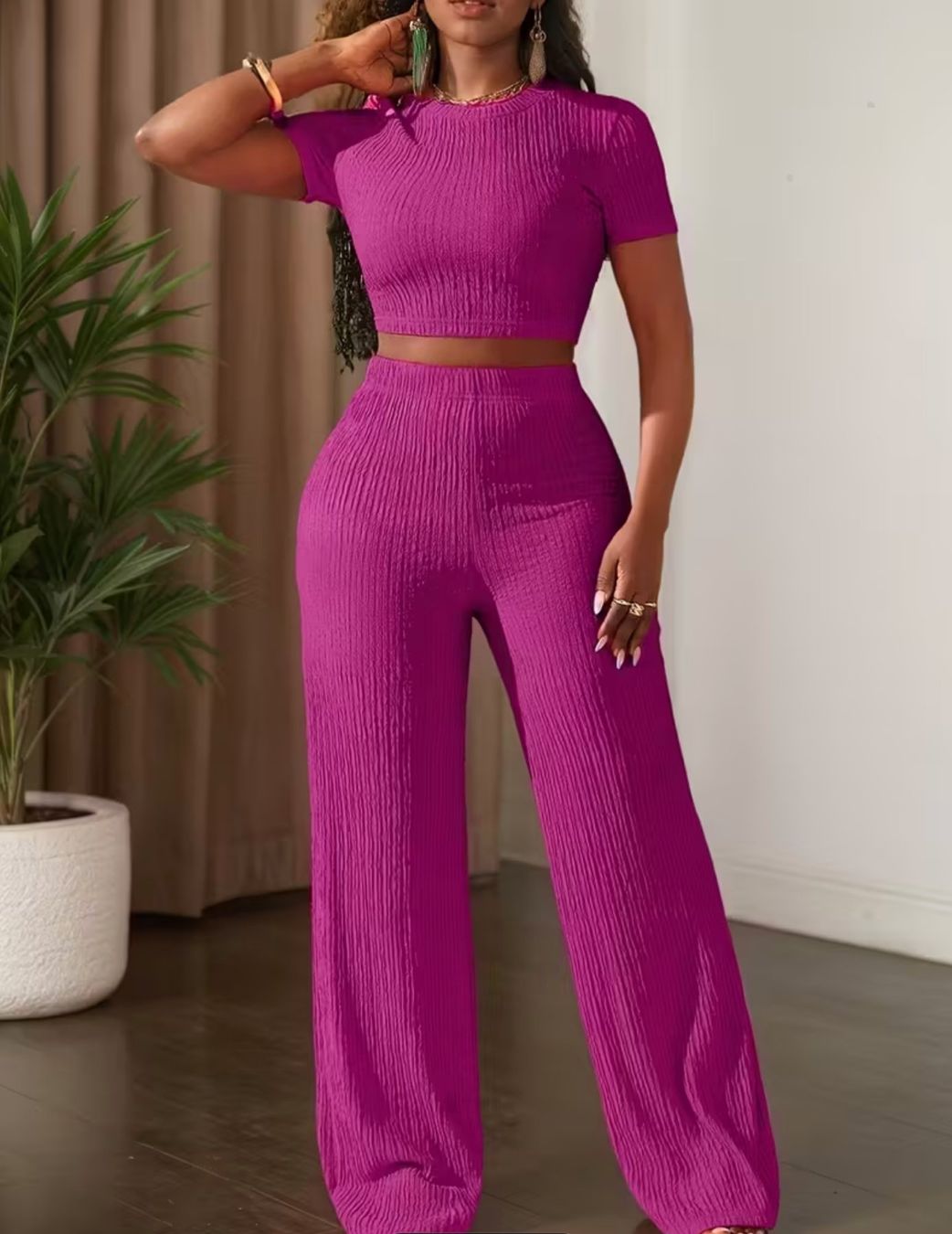 Lotti di vestiti: Damen Lounge-Set mit weiter Hose – Nuovo e nell'imballaggio originale da Reinach BL venduto da Deinfashion 2