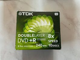 10 DVD +R Double Layer 8.5 GB Single Sided 240min 8x Speed