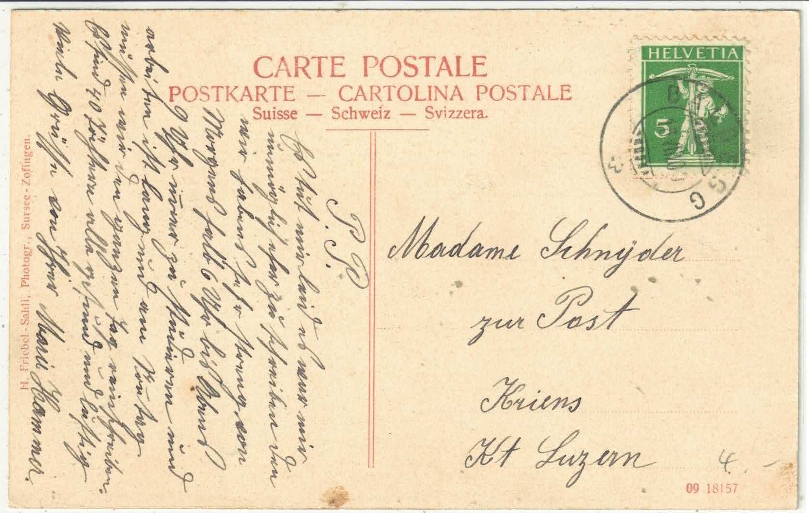 Cartoline postali: Töchterpensionat u. Lehrerinnen-Seminar - Baldegg LU – Usato da Ettingen venduto da Kartenplanet 1