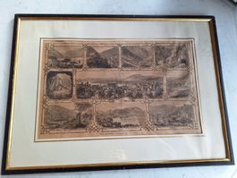 ALTER STICH VON LUZERN UND TICINO - TESSIN