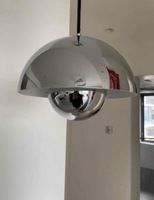 Hängelampe Silber Spiegel Kugelform neuwertig