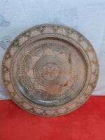Holzteller, Ø 41cm, Handgeschnitzt, Dekoration, Vintage
