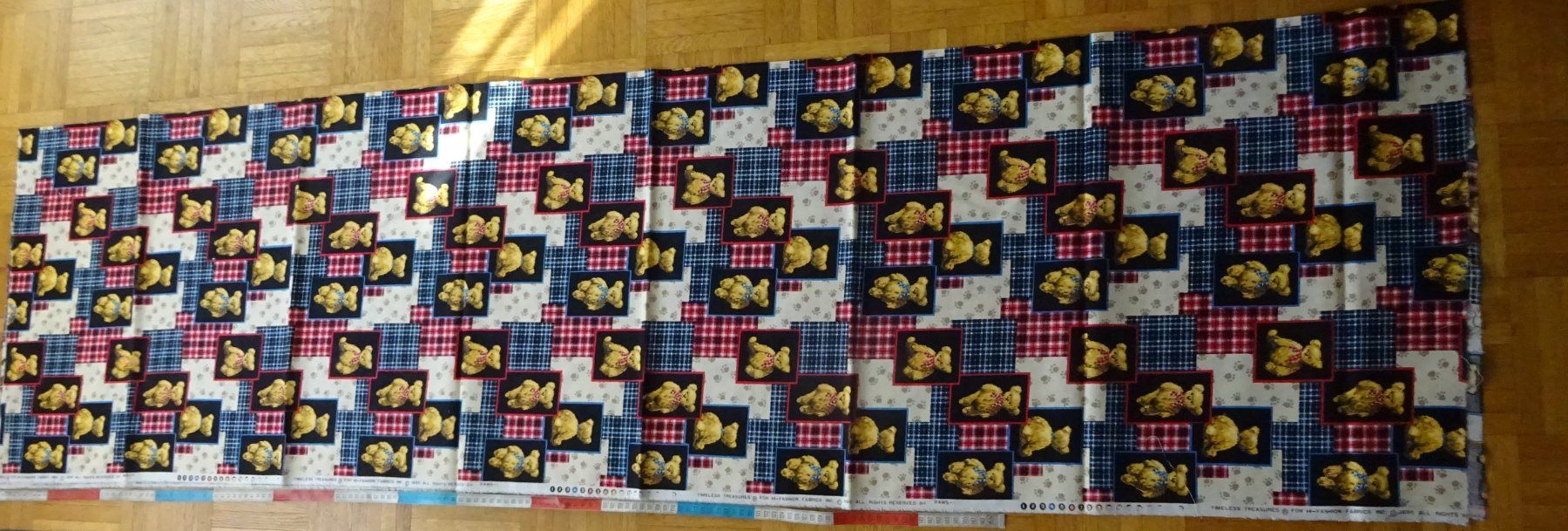 Tissus: Baumwollstoff für Patchwork 200 x 110cm Teddys – Neuf (Voir description) à Bern par Hero2.0 2
