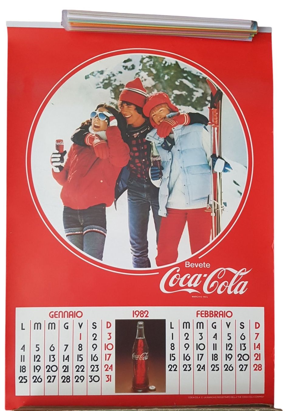 Coca-Cola Calendari: Coca Cola Kalender 1982 – Usato da Mörschwil venduto da antiksalon