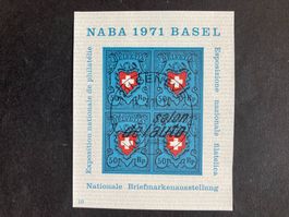 Schweiz 1971 Block NABA Basel gestempelt Autosalon 1.Tag