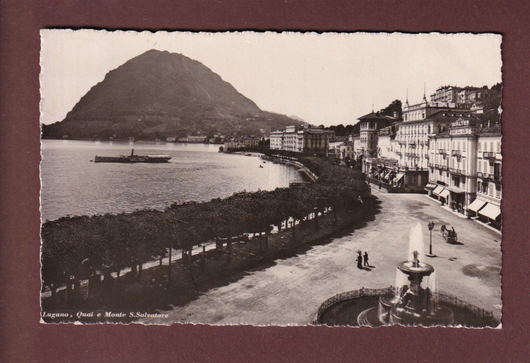 Ansichtskarten: LUGANO - Quai - 1936 – Gebraucht aus Pully von nicecards