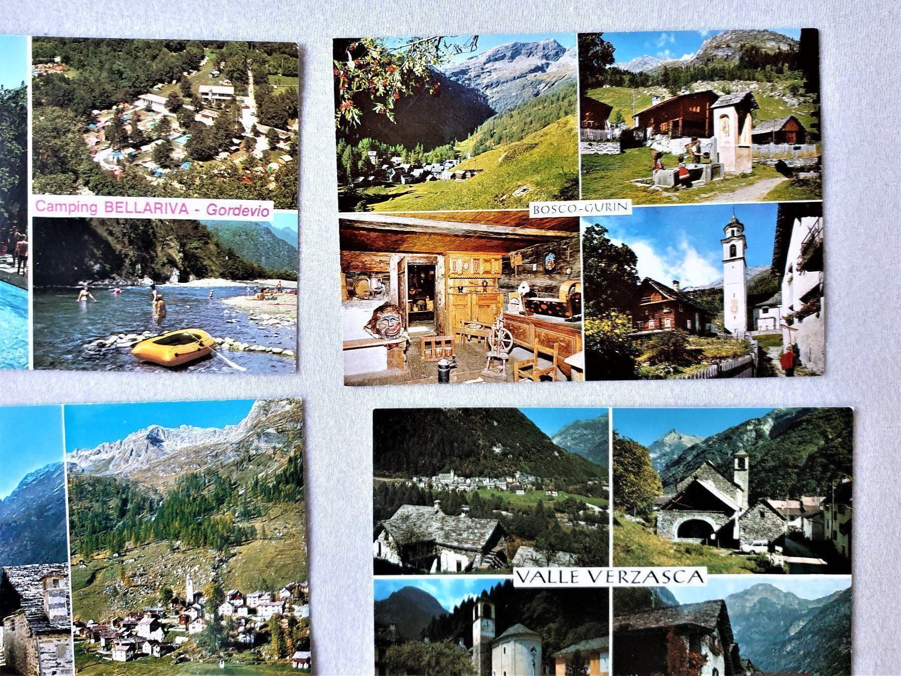 Cartoline postali: (168)  18 Postkarten vom Kanton Tessin – Usato da Schwarzhäusern venduto da Inot3 3
