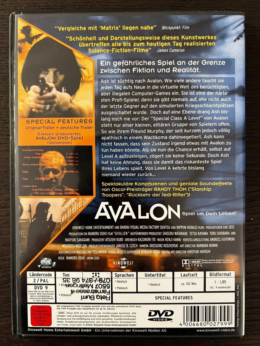Alle DVDs: Avalon: Spiel um dein Leben – Gebraucht aus Zürich von FilmFreunde 1